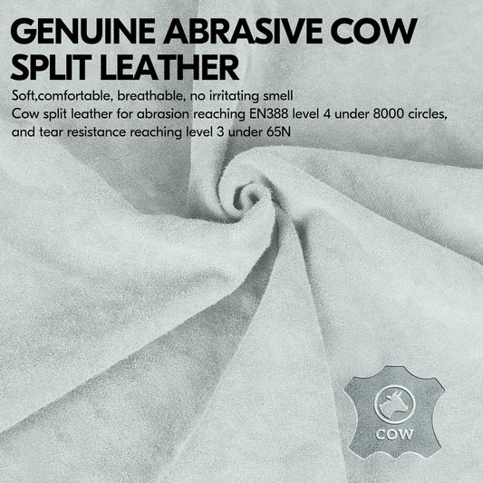 1-Pair Safety Leather Work Gloves - Men'S Gardening & Rigger Gloves (Size L, Orange, CB3501)